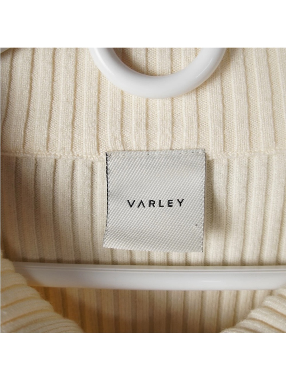 Varley Janie Ribbed Half Zip Knit Sweater women Sz X-Large Ivory STY# VAR01701 - Picture 5 of 10